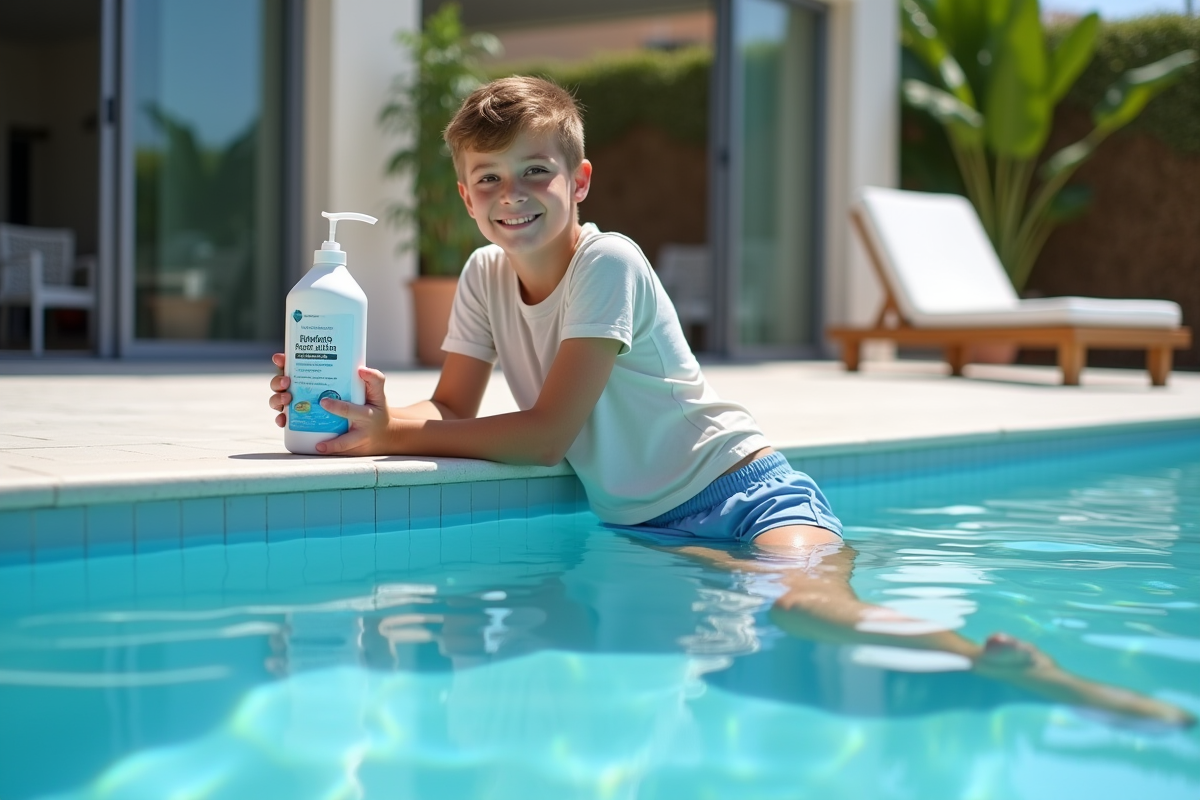 Adolescent souriant tenant l