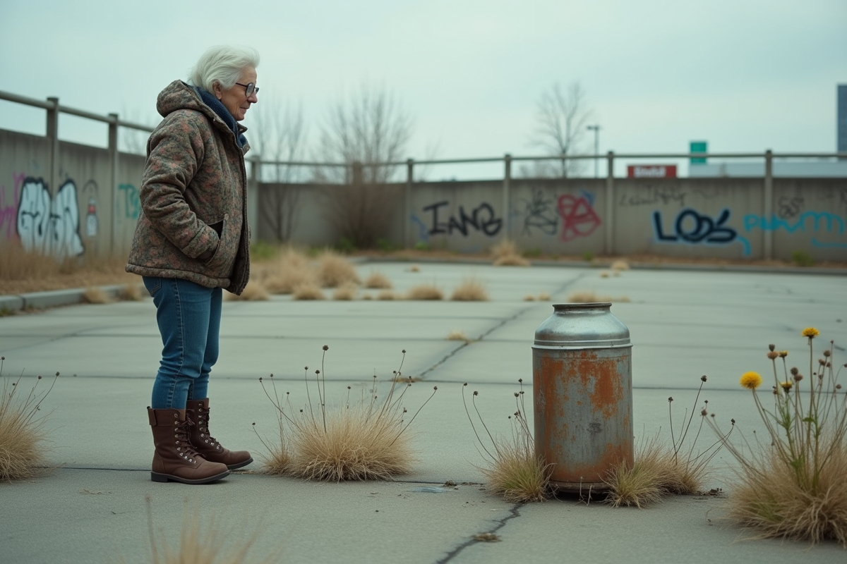 Femme âgée près d