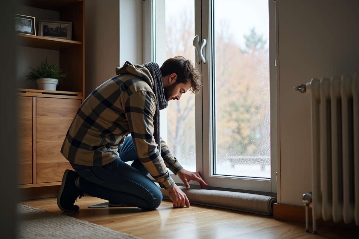 Jeune homme posant un boudin d